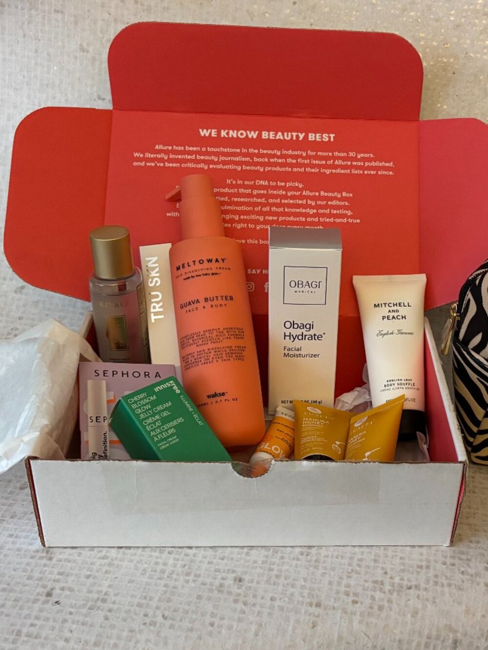Allure Beauty Box New Products Assortment NWT to include Obagi Hydate